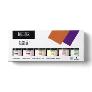 Liquitex Acrylic Gouache 6x59ml Set Fluorescents
