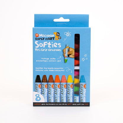 Softies Tri-Grip Crayons 8 Colors