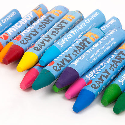 Softies Tri-Grip Crayons 8 Colors