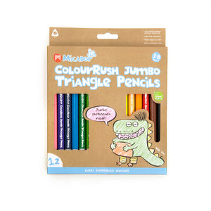 Jumbo Triangle Pencils 12 Colors FSC 1