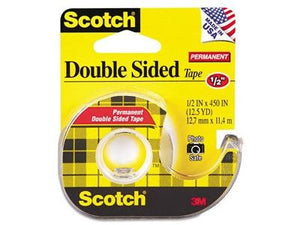 Scotch Tape 137 Double Coated with Dispenser .5"x45yd