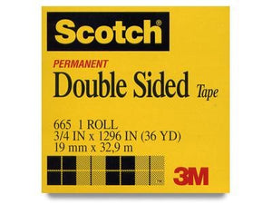 Scotch Tape 665 Double coated Film .75"x36yd