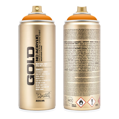 Montana Gold Acrylic Spray Paint Shock Orange Light ⚠️