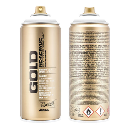 Montana Gold Acrylic Spray Paint Shock White Pure ⚠️
