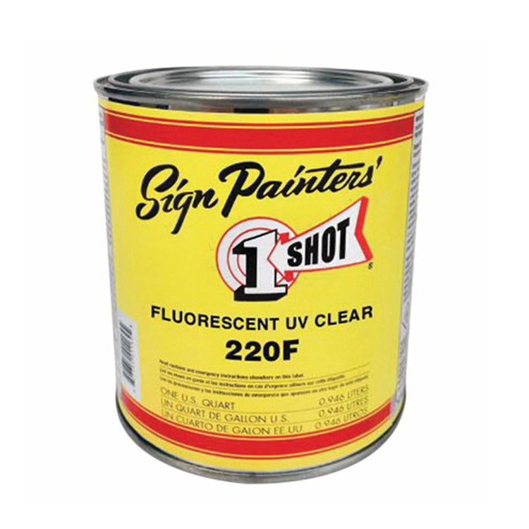 One Shot Fluorescent UV Topcoat Clear Quart ⚠️