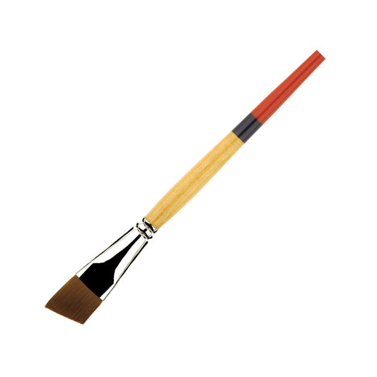 Princeton Snap! Brush Gold Taklon Angle Shader 1/2" Short Handle