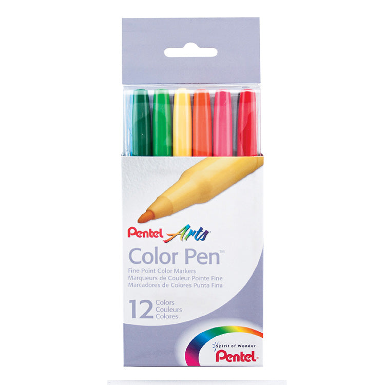 Pentel Arts Color Pen Set 12 Color Set