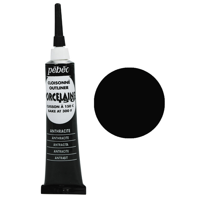 Pebeo Porcelaine 150 China Paint Outliner Anthracite