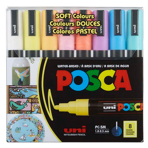 Posca Paint Marker Set PC-5M 8 Medium Soft Colors