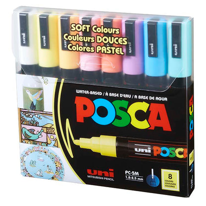 Posca Paint Marker Set PC-5M 8 Medium Soft Colors