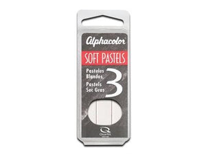 Alphacolor Pastels 3 Stick Pack White
