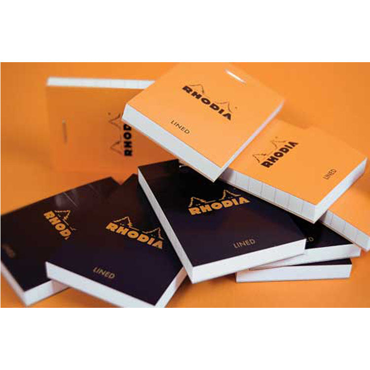 Rhodia Classic Staplebound Notepad 3x8.25 Orange Graph