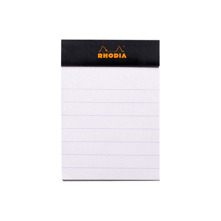 Rhodia Classic Staplebound Notepad Lined 2x3 Black