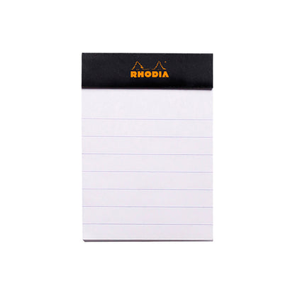Rhodia Classic Staplebound Notepad Lined 2x3 Black