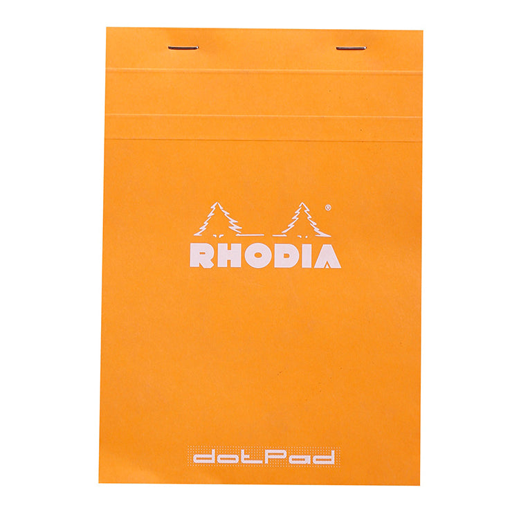 Rhodia Classic Staplebound Notepad 6x8.25 Orange Dot Grid