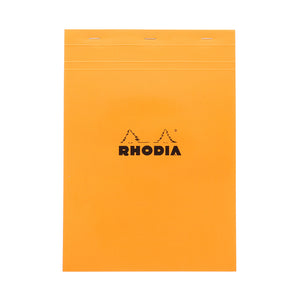 Rhodia Classic Staplebound Notepad A4 Orange Graph