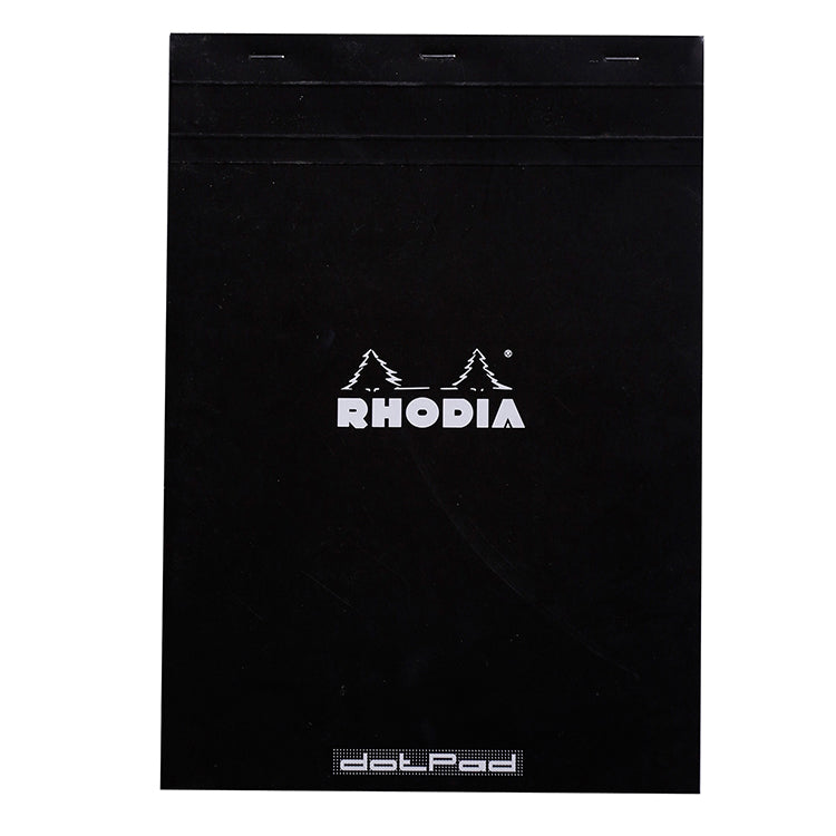 Rhodia Classic Staplebound Notepad A4 Black Dot Grid