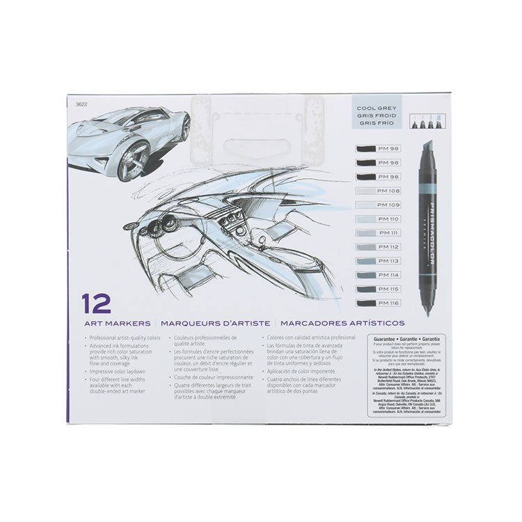 Prismacolor Marker Set 12 Cool Greys