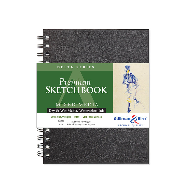 Stillman & Birn Delta Wirebound Sketchbook 6x8 Ivory Extra Heavy Weight
