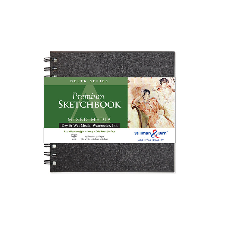 Stillman & Birn Delta Wirebound Sketchbook 7x7 Ivory Extra Heavy Weight