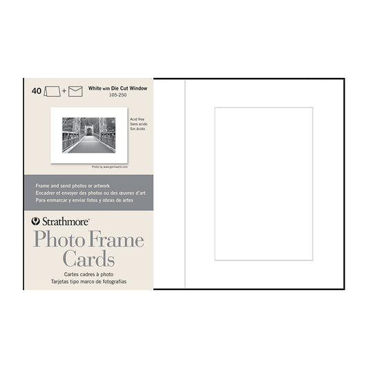 Strathmore Photo Frame Cards White 40 Pack