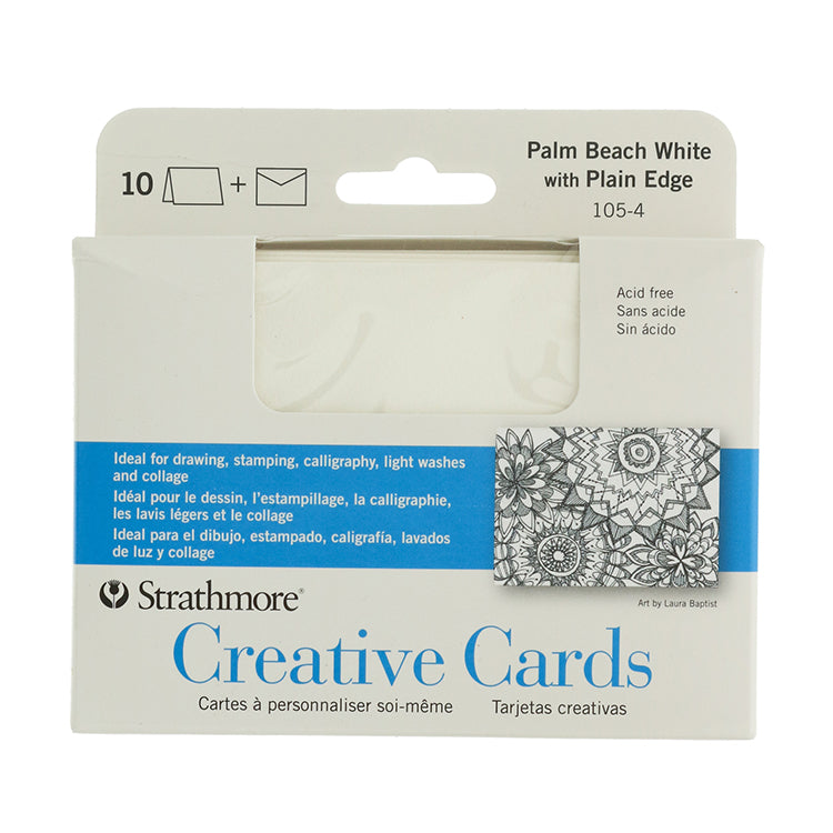 Strathmore Creative Cards Palm Beach White Announcements 10 Pk