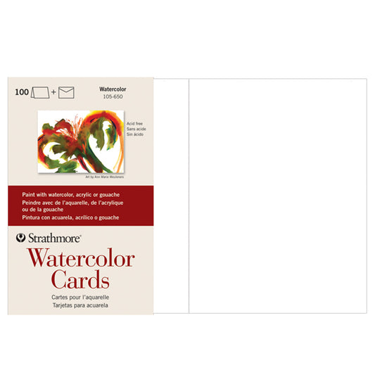 Strathmore Watercolor Blank Greeting Cards 100 Pack