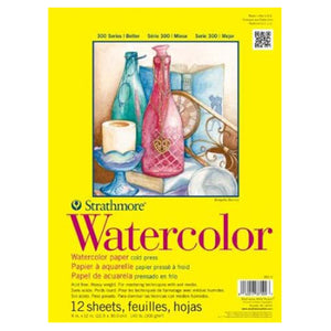 Strathmore 300 Watercolor Pad 9x12 Tape Bound