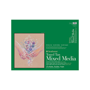 Strathmore Toned Mixed Media Paper Pad 400 Series 18x24 Tan