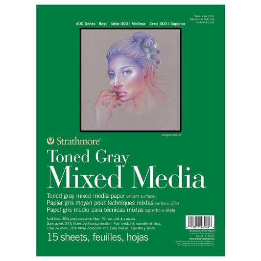 Strathmore Toned Mixed Media Paper Pad 400 Series 6x8 Gray