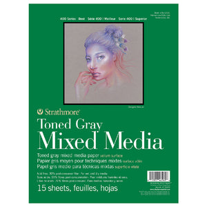 Strathmore Toned Mixed Media Paper Pad 400 Series 6x8 Gray
