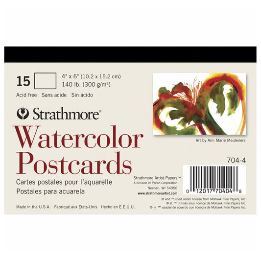 Strathmore Watercolor PostCards Blank 4x6 15 Pack
