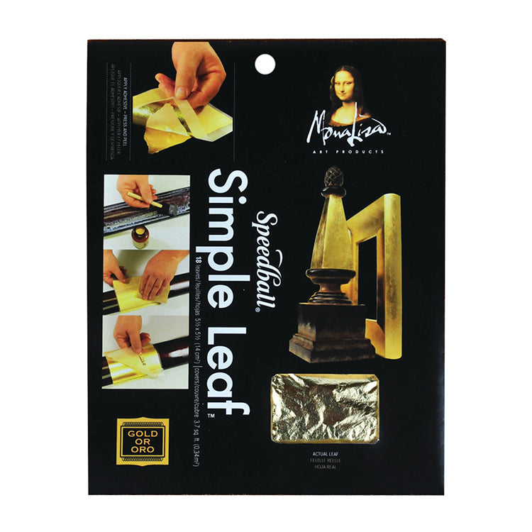Speedball Simple Leaf Gold 5.5x5.5 18 Sheets