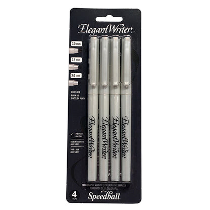 Speedball Elegant Writer Calligraphy Marker 4 Pen Set