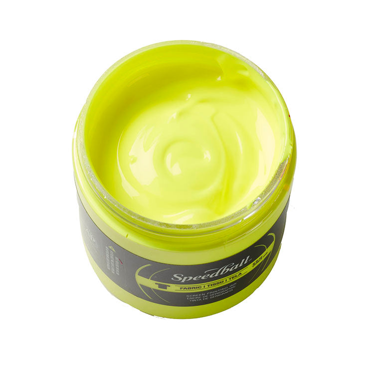 Speedball Fabric Screen Ink 8oz Fluorescent Yellow