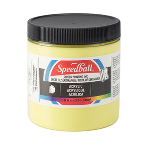 Speedball Silkscreen Ink Permanent Acrylic 8oz Primary Yellow