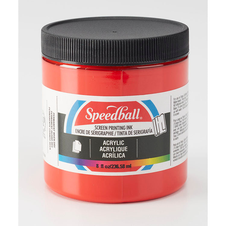 Speedball Silkscreen Ink Permanent Acrylic 8oz Medium Red