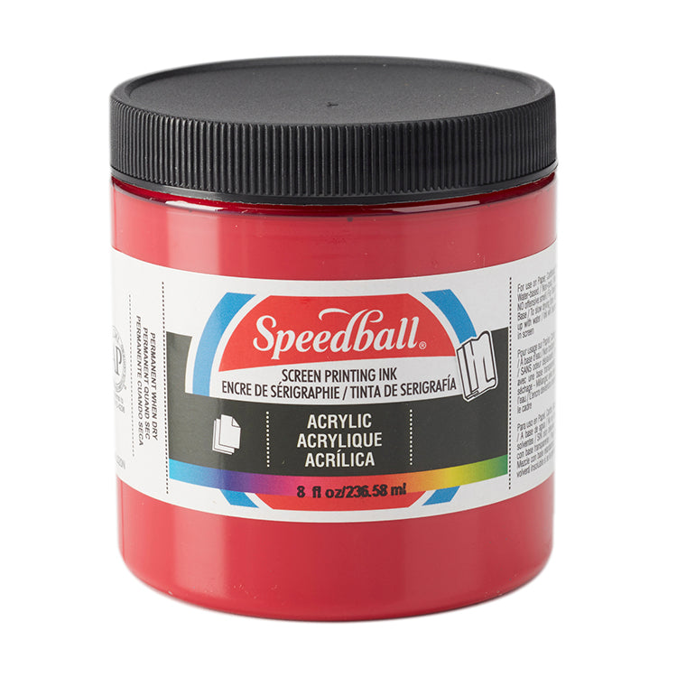 Speedball Silkscreen Ink Permanent Acrylic 8oz Dark Red