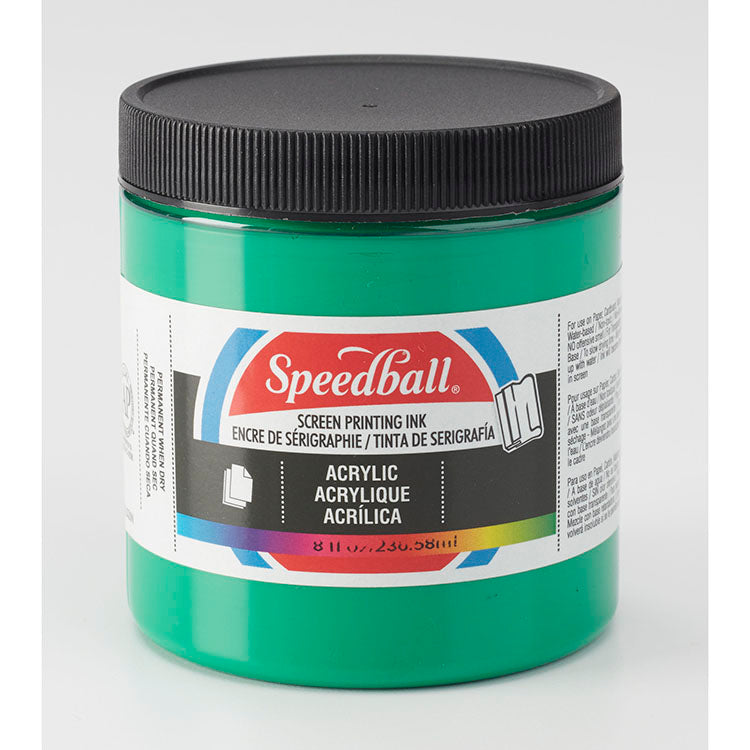 Speedball Silkscreen Ink Permanent Acrylic 8oz Emerald Green