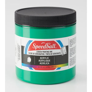 Speedball Silkscreen Ink Permanent Acrylic 8oz Emerald Green