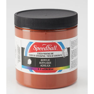 Speedball Silkscreen Ink Permanent Acrylic 8oz Brown