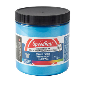 Speedball Opaque Fabric Screen Printing Ink 8 oz. Blue Topaz