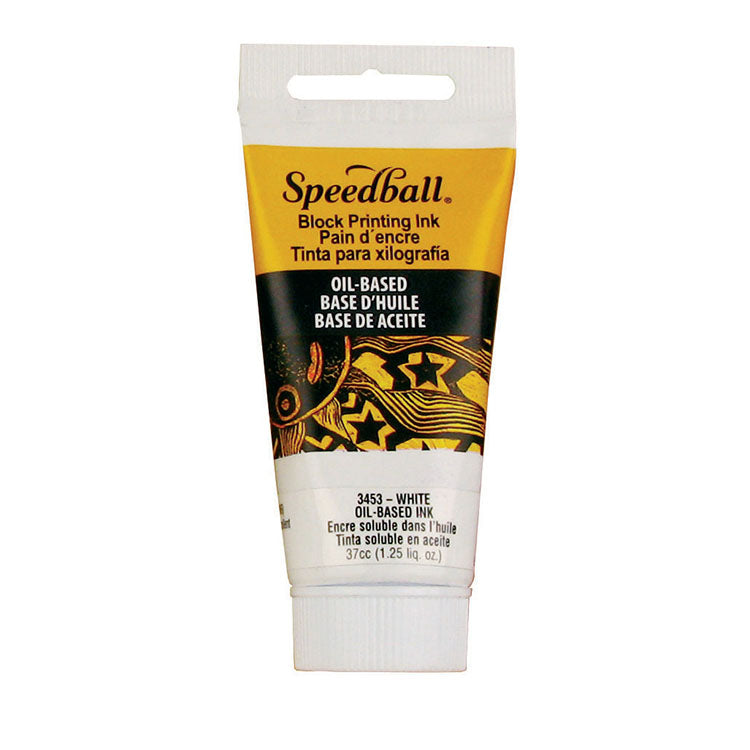 Speedball® White 1.25oz Oil-Based Block Printing Ink