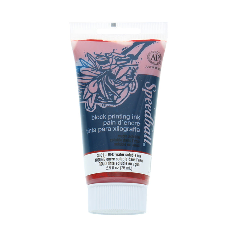 Speedball Block Ink Water Soluble 2.5oz Red