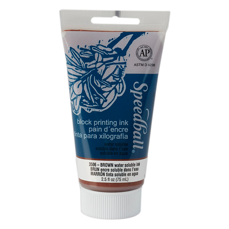 Speedball Block Ink Water Soluble 2.5oz Brown