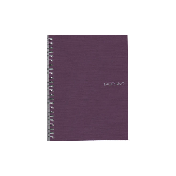 Ecoqua Spiralbound Grid Notebook Wine A5