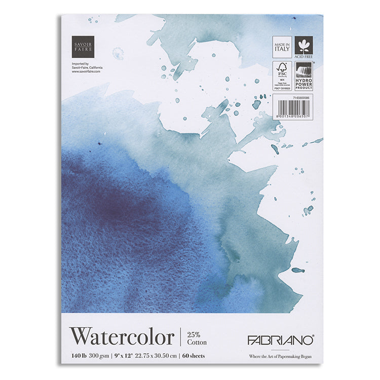 Fabriano Mega Watercolor Pad 9x12 300gsm