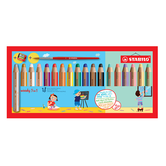 Woody Set with Sharpener 10-Color