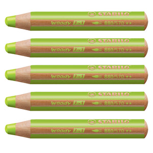 Stabilo Woody Pencil Leaf Green 5 Pack
