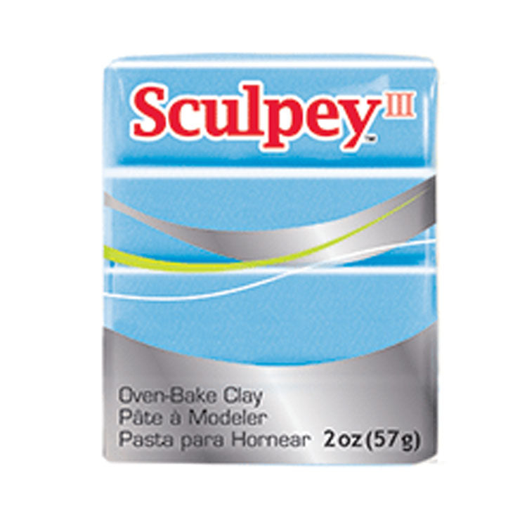 Sculpy III Polymer Clay 2oz Light Blue Pearl